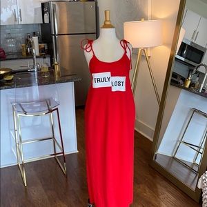 ZARA TIE MAXI DRESS NWT